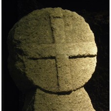 Funeral stela, sun cross, elevated cross